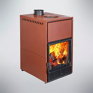 Печь-Камин Варвара "ГАРМОНИЯ 1309 ТЕРРАКОТ" (new) (Стальная 3D футеровка)